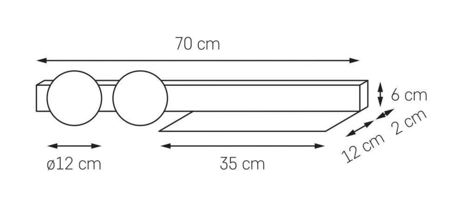 Kinkiet z półką BOTANICA DECO (20852201) - Kaspa