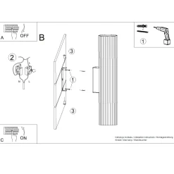 Kinkiet ze ściemniaczem Push Dimm/DALI2 IVAR ochra czerwona LED 3000K (TH.590) - Thoro Lighting