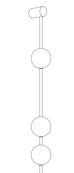 Kinkiet ze szklanymi kloszami BERRY LED złoty biały 103 cm (ST-DL-8541 WALL) - Step into Design