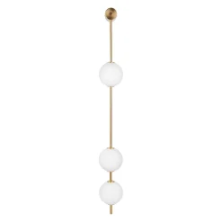 Kinkiet ze szklanymi kloszami BERRY LED złoty biały 103 cm (ST-DL-8541 WALL) - Step into Design