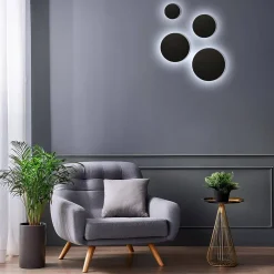 Kinkiet ze zmienną barwą światła Disk 15W 3CCT IP65 Czarny (ML1287) - Milagro