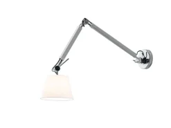 Kinkiet ZYTA S WALL ALU stelaż aluminium AZ 2295 + AZ 2599 klosz biały | white - średnica 20 - Azzardo