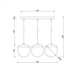 KUUL A burgundowa sufitowa lampa wisząca (KLA341P0) - Ummo