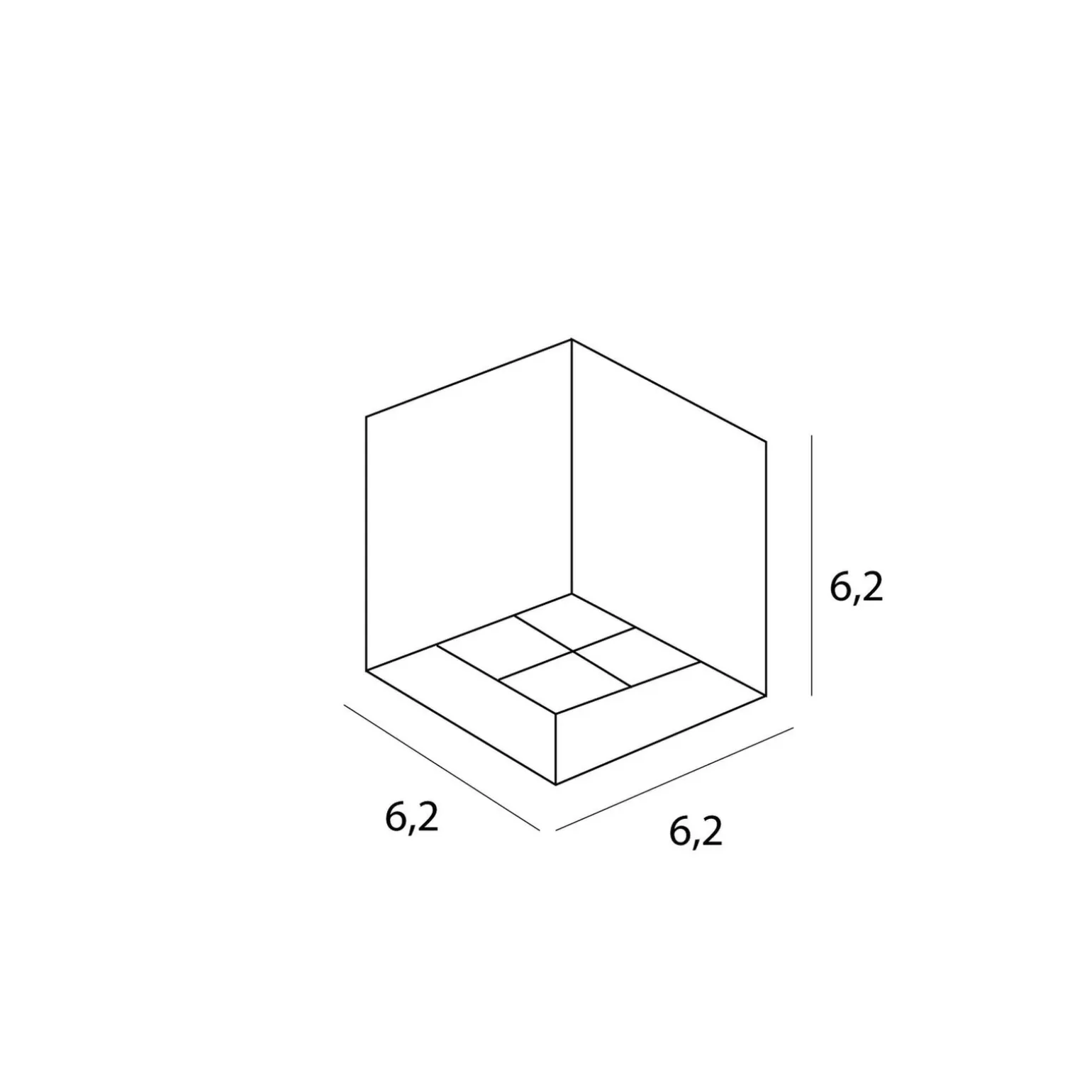 Kwadratowa lampa sufitowa MAXLIGHT C0251 X-LINE 5W