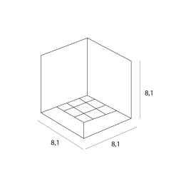 Kwadratowa lampa sufitowa MAXLIGHT C0252 X-LINE 10W