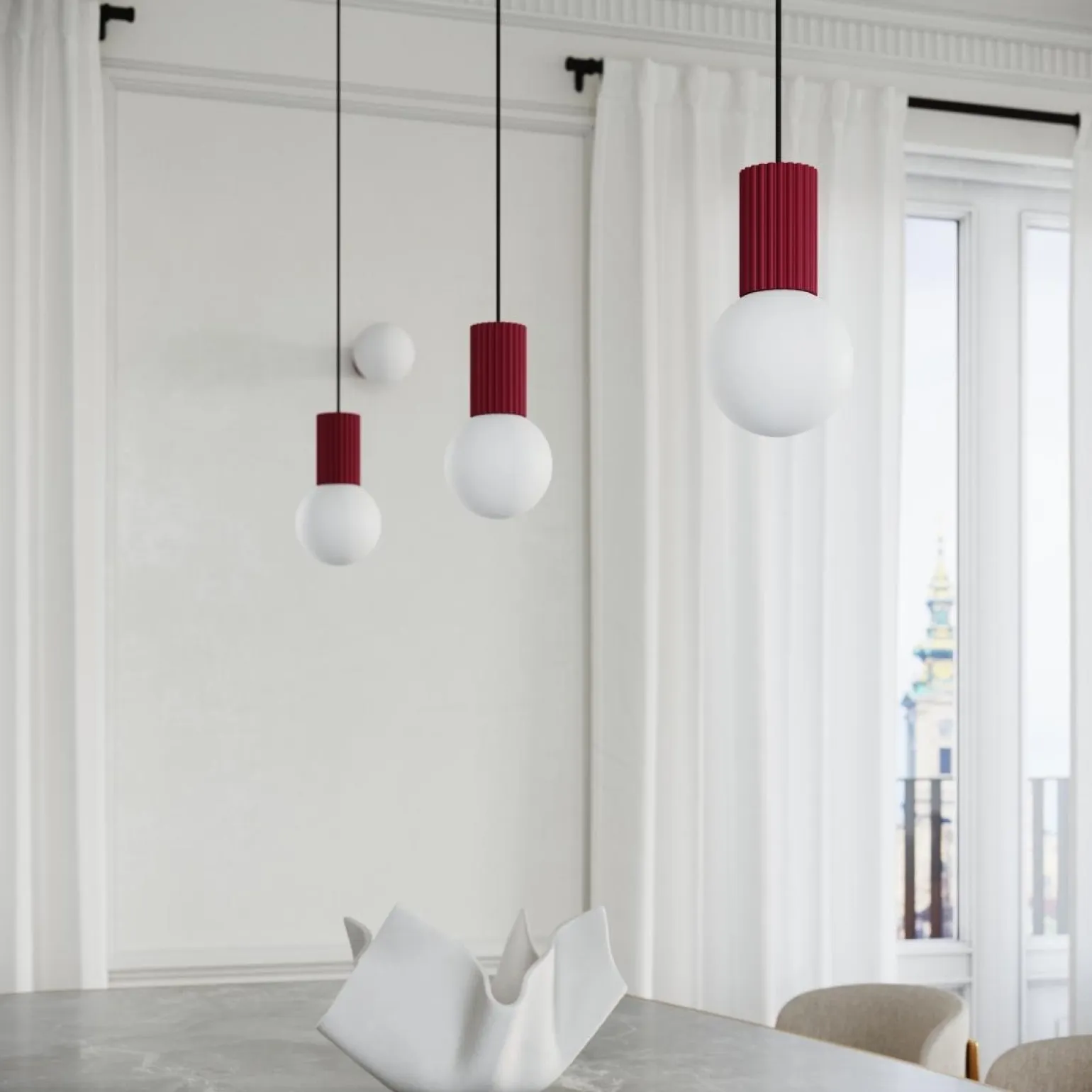 Lampa biurkowa HALO burgund (SL.1751) - Sollux Lighting