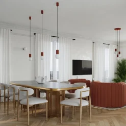 Lampa biurkowa HALO ochra czerwona (SL.1731) - Sollux Lighting