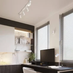 Lampa biurkowa KARBON biała (SL.1548) - Sollux Lighting