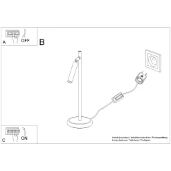 Lampa biurkowa PASTELO czarna (SL.1469) - Sollux Lighting