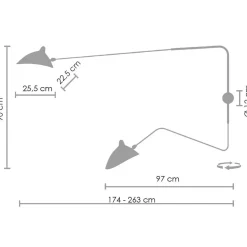 Lampa ścienna CRANE-2W (W8702) - Step Into Design