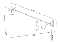 Lampa ścienna GEAR czarna (MSE1501100211) - Moosee