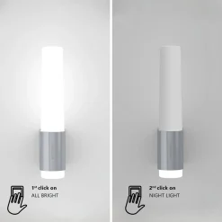 Lampa ścienna HELVA Nordlux LED Tworzywo sztuczne Chrom