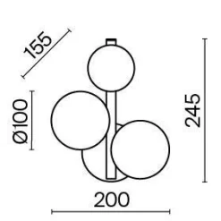 Lampa ścienna (kinkiet) Dallas (MOD545WL-03BS) - Maytoni