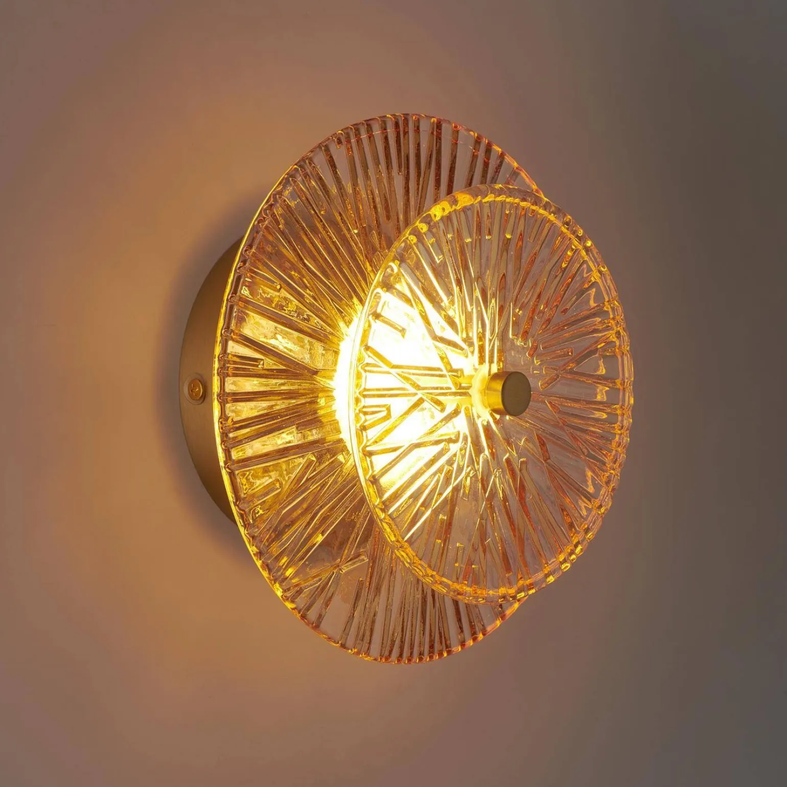 Lampa ścienna LUXIO LED bursztynowa 20 cm (ST-3315-2 copper) - Step into Design