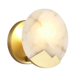 Lampa ścienna MARMO biały marmum i mosiądz 20cm (ST-3961) - Step into Design