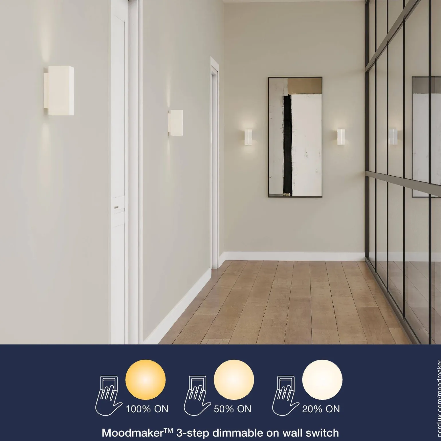 Lampa ścienna MONA Nordlux LED Szkło Biały