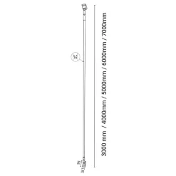 Lampa liniowa Surika - Biała (5000 mm) 4000K (6031) - Shilo