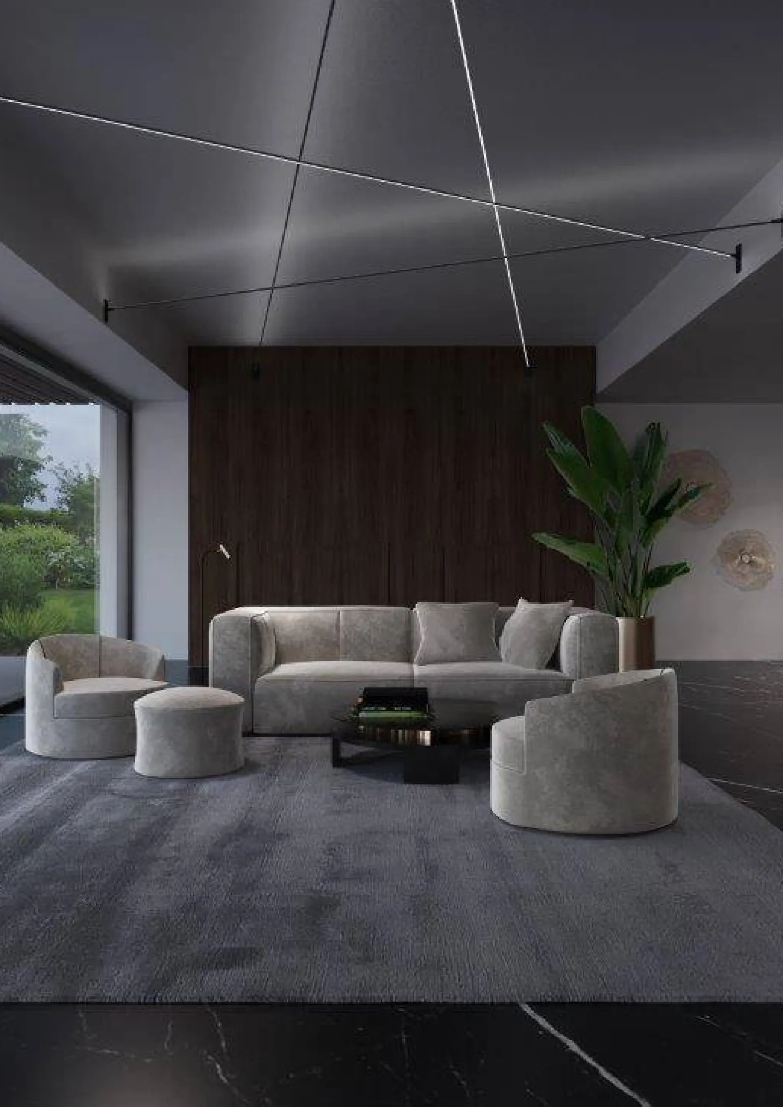 Lampa liniowa Surika - Czarna (7000 mm) 3000K (6036) - Shilo