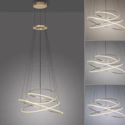 Lampa na pilota, z płynną regulacją wysokości PURE E-FLYING RINGS BRĄZOWA (2566-97) - Paul Neuhaus