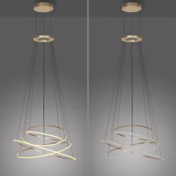 Lampa na pilota, z płynną regulacją wysokości PURE E-FLYING RINGS BRĄZOWA (2566-97) - Paul Neuhaus