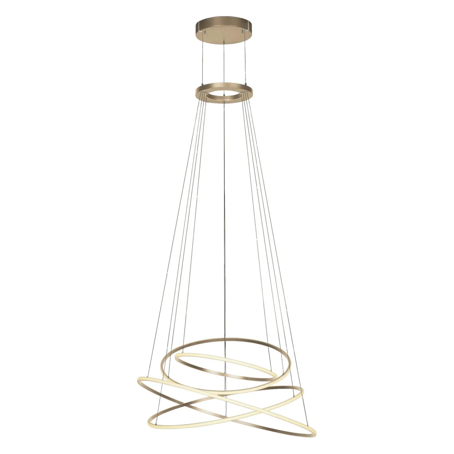 Lampa na pilota, z płynną regulacją wysokości PURE E-FLYING RINGS BRĄZOWA (2566-97) - Paul Neuhaus