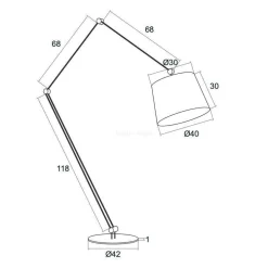 Lampa podłogowa 1 pł. ZAKYNTOS BIS ARGON 3953