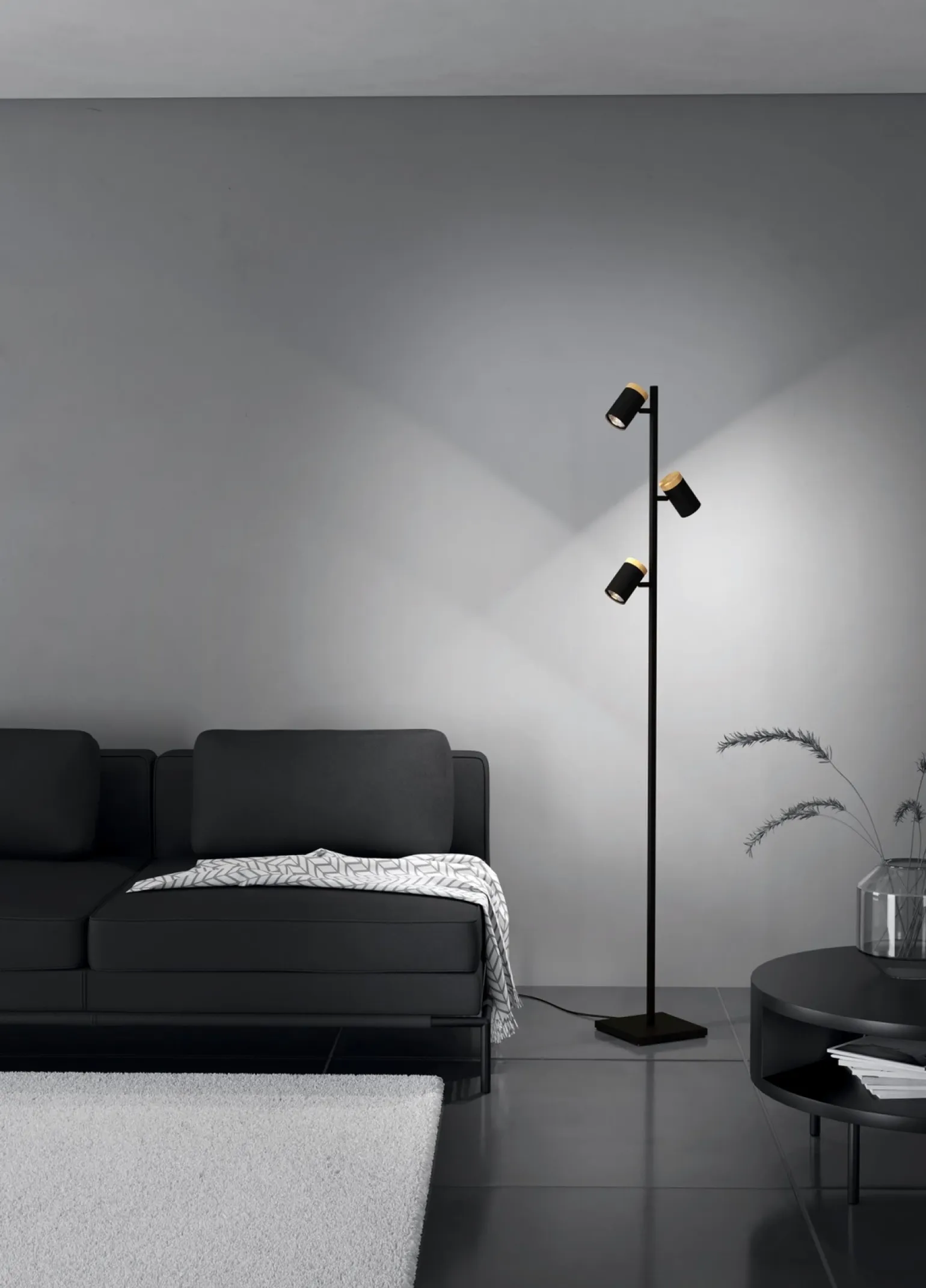 Lampa Podłogowa CARTAGENA czarna (390071) - EGLO