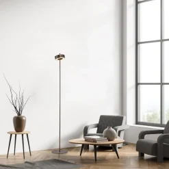 Lampa podłogowa ściemnialna, sterowana Smart Q-ROTATE BRĄZOWA (324-34) - Paul Neuhaus