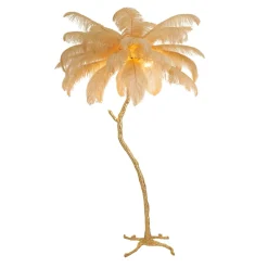 Lampa podłogowa EMU pióra beżowe 150 cm (ST-DN128-F beige) - Step into Design