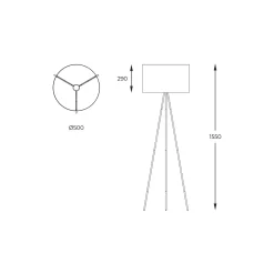 Lampa podłogowa INGA (H06-GD-GR) - Zuma Line