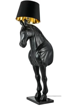 Lampa podłogowa KOŃ HORSE STAND M czarna - włókno szklane (JB001L) - King Home