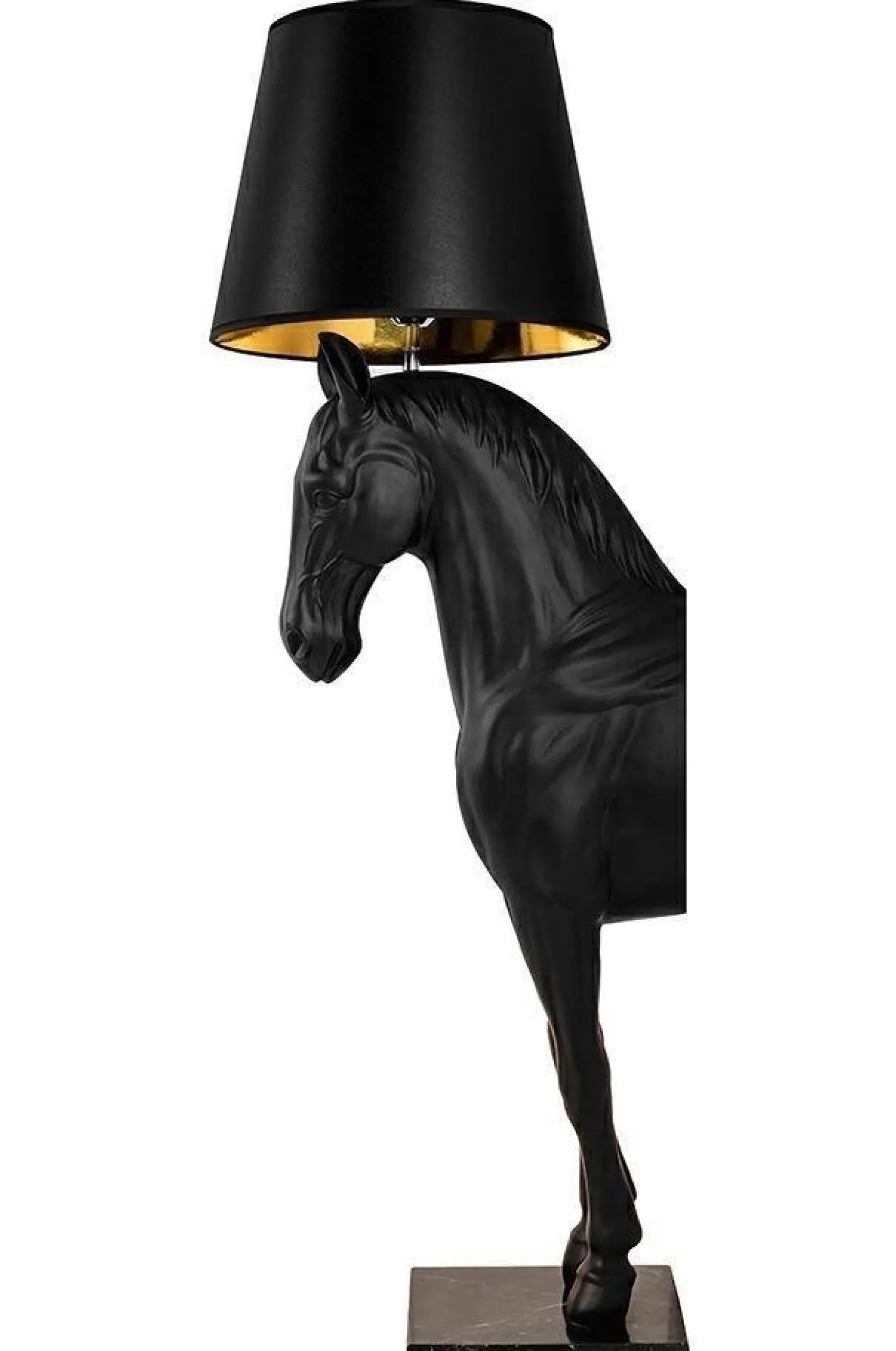 Lampa podłogowa KOŃ HORSE STAND S czarna - włókno szklane (JB001S) - King Home