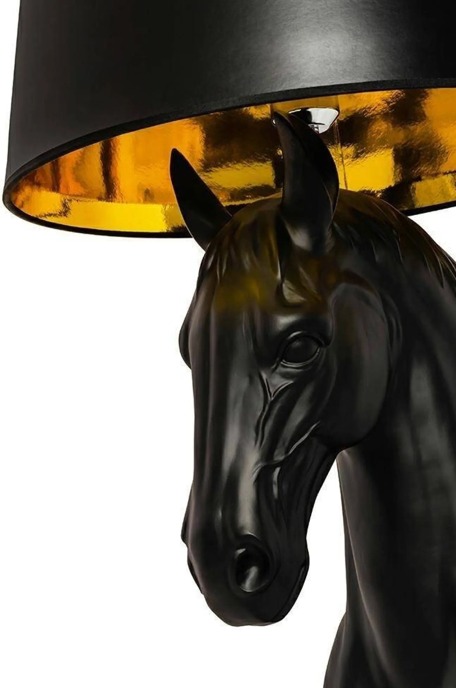 Lampa podłogowa KOŃ HORSE STAND S czarna - włókno szklane (JB001S) - King Home