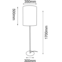 Lampa podłogowa Lamego F Wąska - Szara (1700 mm) (2023) - Shilo