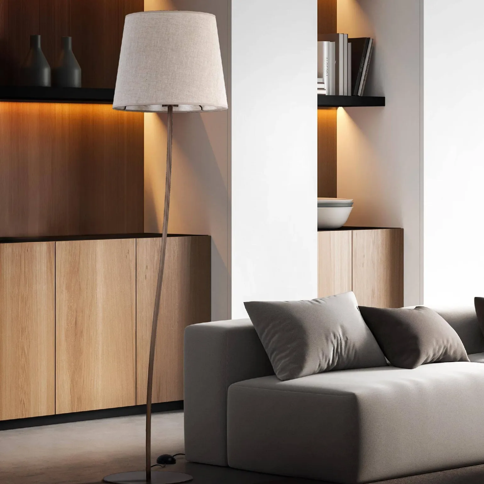 Lampa podłogowa NICOLA BROWN 1 S (16028) - TK Lighting