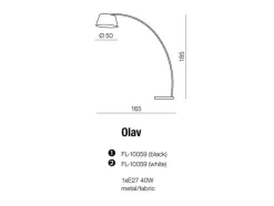 Lampa Podłogowa OLAV WHITE (AZ1035) - Azzardo