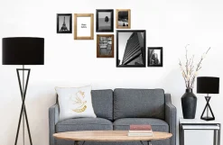 Lampa podłogowa Sand Glass czarna (Abigali-FSG-B-E27)