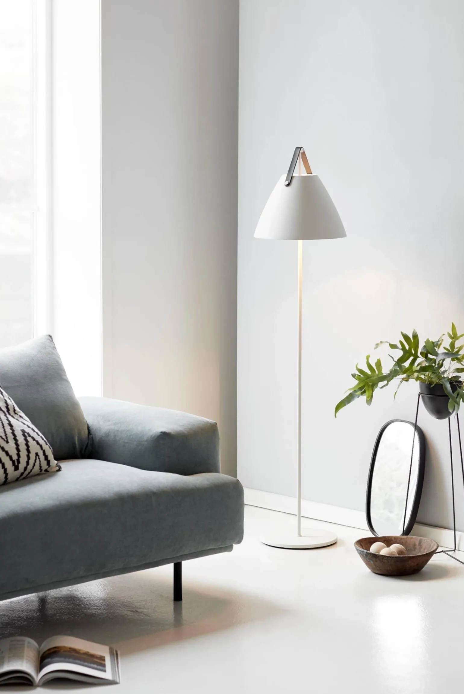 Lampa podłogowa STRAP Nordlux E27 40W Metal Biały