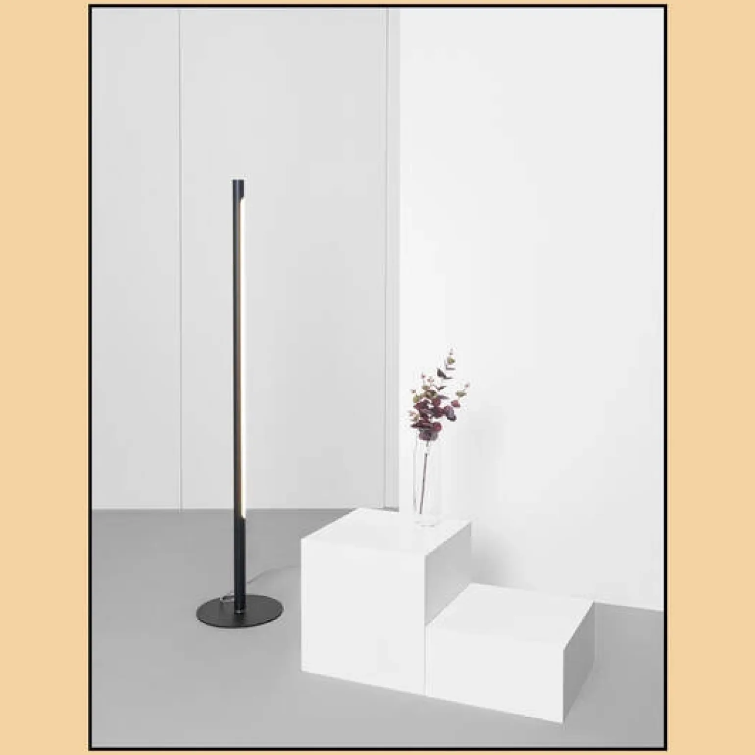 Lampa podłogowa THIN TUBE LED BEŻOWA (26551-L930-D9-00-82) - Aqform