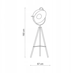 Lampa podłogowa TOMA biała/złota (AZ2378 - Azzardo)