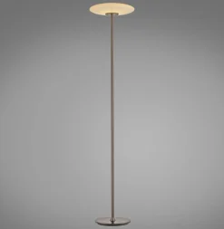 Lampa podłogowa z dotykowym ściemniaczem PURE VITRUM CIEMNOMETALOWO-BRĄZOWY (481-34) - Paul Neuhaus