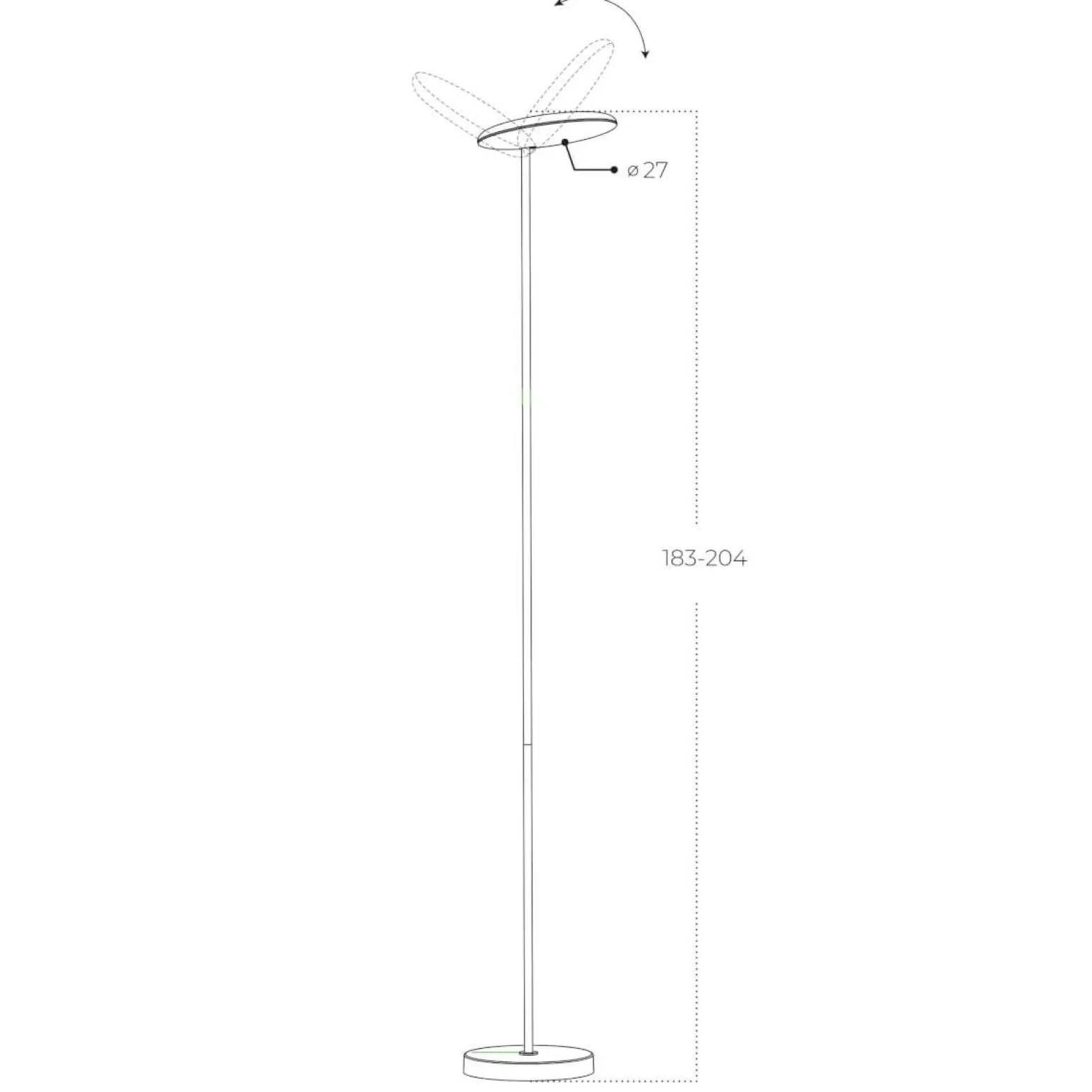 Lampa podłogowa ze ściemniaczem CARPA FLOOR DIMM złota (AZ6307) - Azzardo