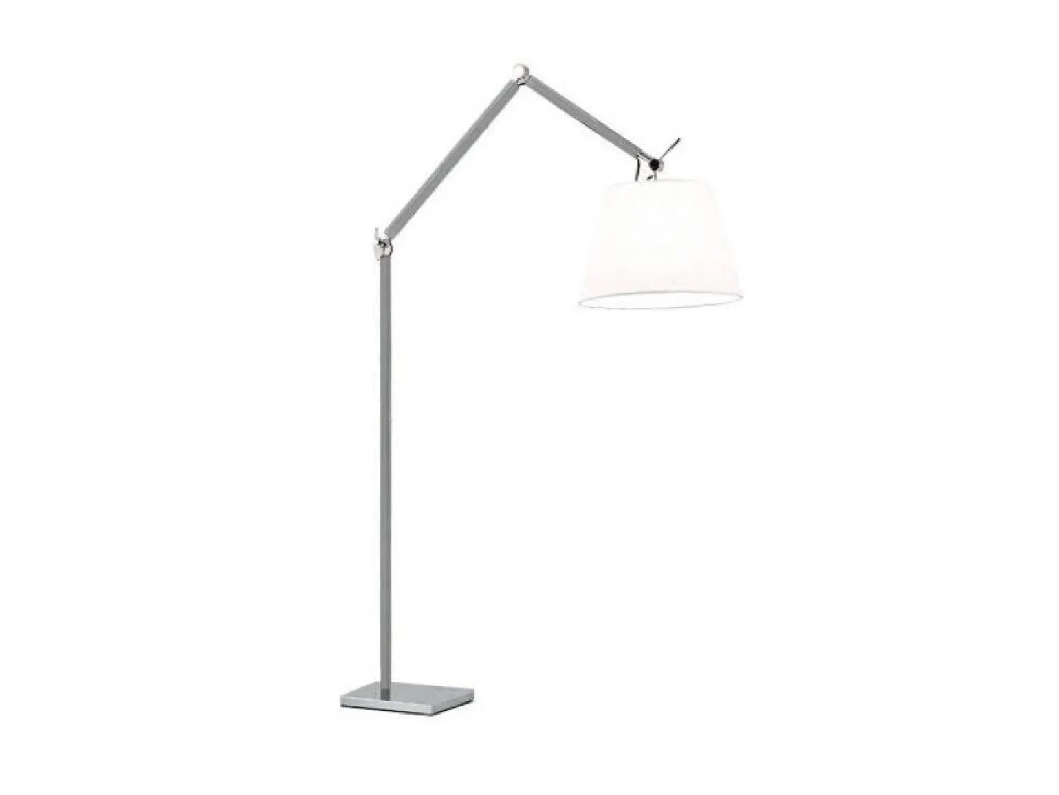 Lampa podłogowa Zyta L Floor stelaż aluminium AZ 2310 + AZ 2605 klosz biały | white - średnica 36 - Azzardo