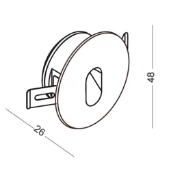 Lampa Schodowa LESEL 002 (100201202) - Elkim Lighting