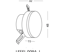 Lampa Schodowa LESEL 009A L (1009A1302) - Elkim Lighting