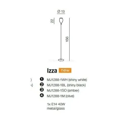 Lampa stojąca IZZA kol. BIAŁY (MJ1288-1W) - Azzardo
