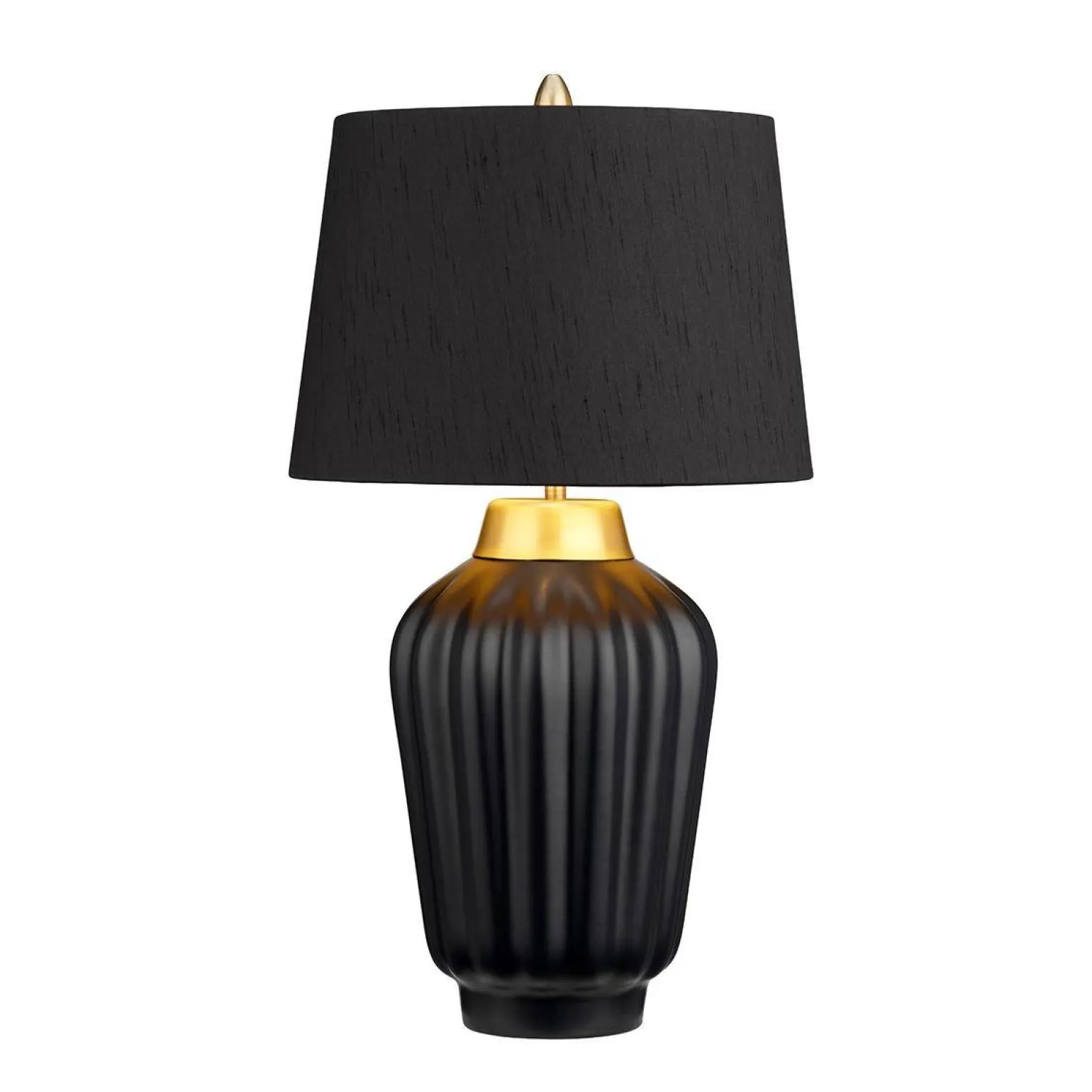 Lampa stołowa Bexley - 1 źródło światła - Czarna/ Szczotkowany mosiądz (QN-BEXLEY-TL-BKBB) - Quintiesse