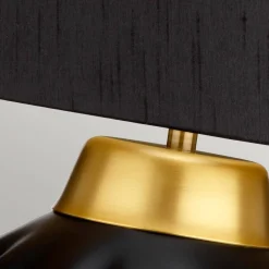 Lampa stołowa Bexley - 1 źródło światła - Czarna/ Szczotkowany mosiądz (QN-BEXLEY-TL-BKBB) - Quintiesse