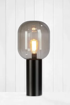 Lampa stołowa BROOKLYN Table 1L 56cm Black/Smoke