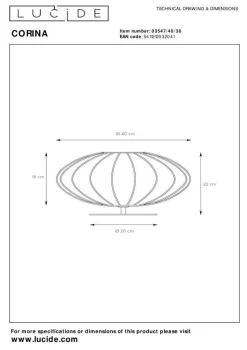 Lampa stołowa CORINA (03547/40/30) - Lucide